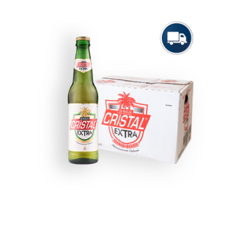 Caja Cerveza Cristal Extra, 24 botellas de 350ml, ALC 5.2% VOL - Recogida Sucursal Holguin